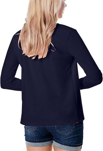 BOFETA Women Lightweight Long Sleeve Blazer Casual Open Front Business Blazer Notched Collar Slim Work Office Blazer in Saudi Arabia