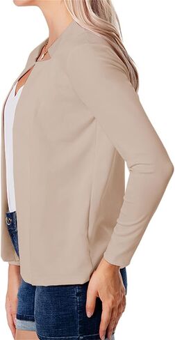 BOFETA Women Lightweight Long Sleeve Blazer Casual Open Front Business Blazer Notched Collar Slim Work Office Blazer in Saudi Arabia