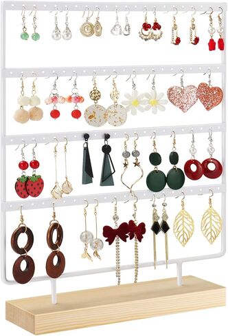 Earring Holder Organizer, Earring Display Stand for Vendors(4 Tiers & 88 Holes) in Saudi Arabia