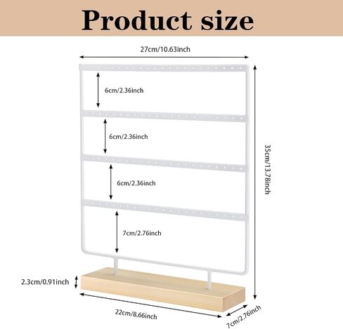 Earring Holder Organizer, Earring Display Stand for Vendors(4 Tiers & 88 Holes) in Saudi Arabia