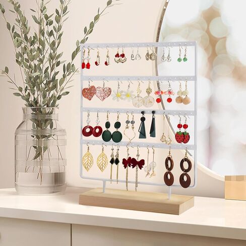 Earring Holder Organizer, Earring Display Stand for Vendors(4 Tiers & 88 Holes) in Saudi Arabia