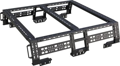 Overland Bed Rack for Full-Size Pickup Trucks,Adjustable Truck Cargo Carrier Compatible with Titan&XD,Tundra,Ford F-Series,Ram 1500/2500/3500,Silverado,Sierra,Textured Black in Saudi Arabia