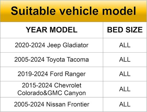 رف السرير البري لشاحنات الالتقاط كاملة الحجم، حاملة بضائع الشاحنة القابلة للتعديل المتوافقة مع تيتان وXD، تندرا، سلسلة فورد F، رام 1500/2500/3500، سيلفرادو، سييرا، أسود مزخرف in Kuwait