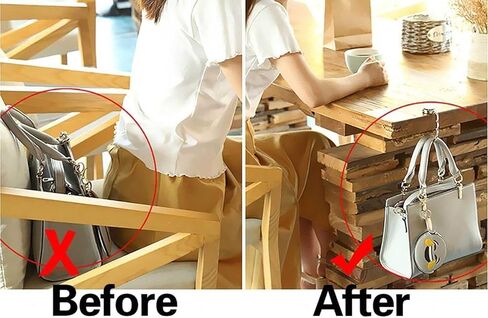 KSMD Compact Round Purse Hooks for Table and Bars,Portable Purse Hanger Organizers Hooks Handbag Holder Pocketbook Holder Bag Storage for Desk Bag,Set of 2 (Letter A) in Kuwait