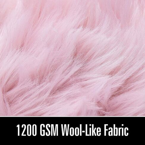 LOCHAS Soft Fluffy Faux Fur Rugs for Bedroom Bedside Rug 2x3 Feet, Washable, Furry Sheepskin Area Rug for Living Room Girls Room, Luxury Shag Carpet Home Decor, Pink in Kuwait