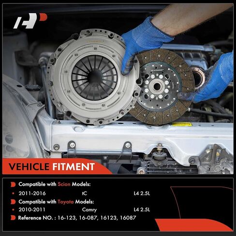 مجموعة قابض ناقل الحركة A-Premium مع أسطوانة القابض التابعة المتوافقة مع Toyota Camry 2010-2011 وScion tC 2011-2016، L4 2.5L، DOHC مطحونة بشكل طبيعي in Saudi Arabia