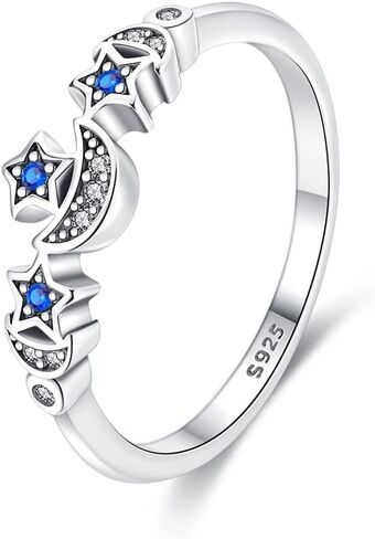 KUNSIR 925 Silver Rings for Women Cubic Zirconia Ring Rings for Women Sterling Silver Rings Wedding Band Rings Gift Ring Sterling Silver Rings Size 7-9 in Kuwait