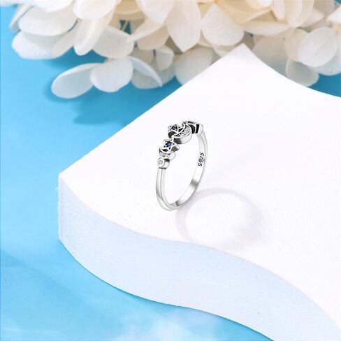 KUNSIR 925 Silver Rings for Women Cubic Zirconia Ring Rings for Women Sterling Silver Rings Wedding Band Rings Gift Ring Sterling Silver Rings Size 7-9 in Kuwait