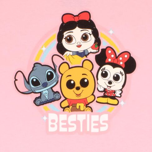 Disney Doorables Mickey Mouse Minnie Mouse Lilo and Stitch Girls Graphic Tees Short Sleeve T Shirts 2 Pack Girls Clothing in Kuwait