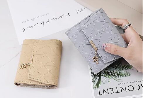 UTO RFID Wallet for Women PU Leather Leaf Pendant Card Holder Phone Checkbook Organizer Zipper Coin Purse in Kuwait