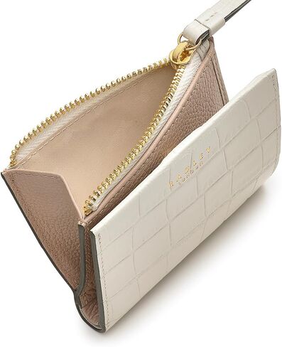 RADLEY Chancery Row - Faux Croc Small Bifold Purse, Black in Saudi Arabia