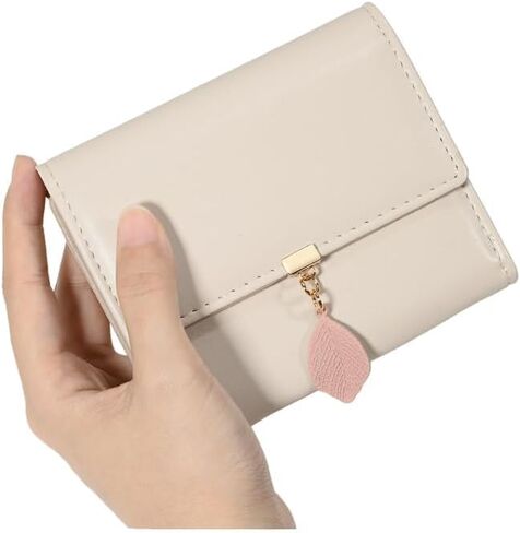 UTO RFID Wallet for Women PU Leather Leaf Pendant Card Holder Phone Checkbook Organizer Zipper Coin Purse in Kuwait