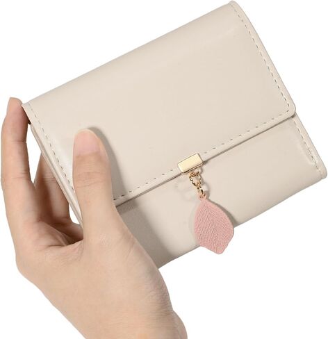 UTO RFID Wallet for Women PU Leather Leaf Pendant Card Holder Phone Checkbook Organizer Zipper Coin Purse in Kuwait
