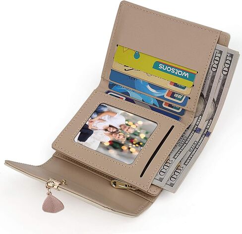UTO RFID Wallet for Women PU Leather Leaf Pendant Card Holder Phone Checkbook Organizer Zipper Coin Purse in Kuwait