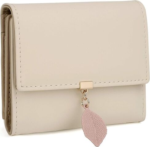 UTO RFID Wallet for Women PU Leather Leaf Pendant Card Holder Phone Checkbook Organizer Zipper Coin Purse in Kuwait