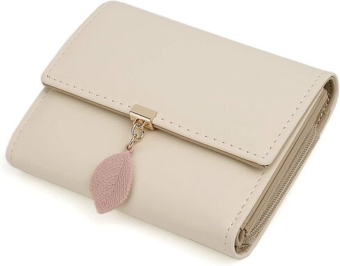 UTO RFID Wallet for Women PU Leather Leaf Pendant Card Holder Phone Checkbook Organizer Zipper Coin Purse in Kuwait