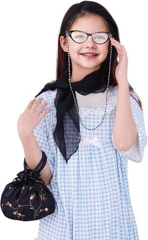 Old Lady Costume Accessories 100th Day of School Dress Up Accessories Set Old Lady Granny Costume Cosplay Halloween in Kuwait