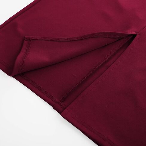 تنورة ضيقة للسيدات من Belle Poque بخصر عالٍ، تنورة كاجوال للعمل والمكتب، تنورة متوسطة الطول بفتحة in Kuwait