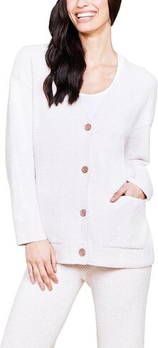 Barefoot Dreams Women's CCL Contrast Rib Pocket Cardigan in Saudi Arabia