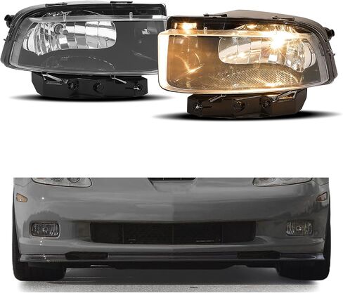 مصباح الضباب HECASA متوافق مع 2005-2013 Chevy شيفروليه كورفيت C6 427 إصدار محدود Z06 ZR1 Base Grand Sport بديل لـ 25942592 25942593 GM2592291 GM2593291 مصباح الضباب عدسة شفافة LH & RH in Kuwait