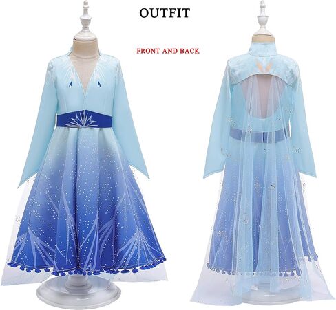 LZH Little Girls Dress Princess Fancy Dresses Outfits Pants Long Sleeve Dress up+Accessories in Saudi Arabia