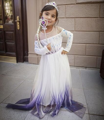 LZH Little Girls Dress Princess Fancy Dresses Outfits Pants Long Sleeve Dress up+Accessories in Saudi Arabia