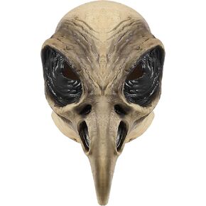 Adults Bird Skull Mask Cloak, Scary Crow Beak Raven Skeleton Masks Long Nose Eagle Cosplay, Plague Doctor Party Props