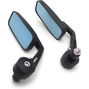 HTTMT MT400-005-CD Chrome Bar End Mirrors Compatible with Suzuki Kawasaki Yamaha Harley Compatible with any 7/8 Inches or 1 Inch diameter Handle