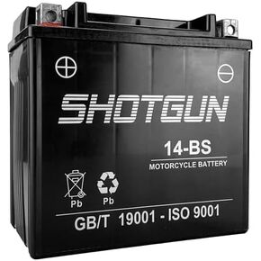 Shotgun Replacement for ATV Battery YTX14-BS for Honda TRX 500 420 450 350 300 Rubicon Foreman Rancher