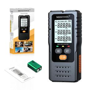 EMF Meter Digital Electromagnetic Field Radiation Detector Hand-held LCD 3 in 1 EMF Detector for EF/MF/RF,5G,WiFi for Home, Office and Outdoors