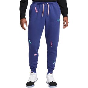 Nike Lebron Men's Fleece Pants (as1, Alpha, x_l, Regular, Regular, Deep Royal Blue/Heather/Laser Blue, Regular)