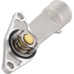 Car Thermostat No.93275736 Engine Coolant Thermostat Housing Assembly for GM 1.6L Gas/LP Aluminum Alloy Silver Tone Durable