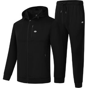 MoFiz Men's Tracksuits Set Full Zip Running Sweatsuit For Men Long Sleeve Causal 2 Piece Outfits Jogging Suits