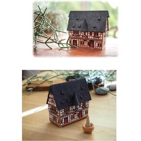 Ceramic Art Cone Incense Holder Room Decoration Handcrafted Collectible Miniature Town Hall in Schotten, Germany R232
