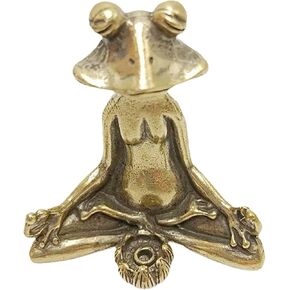 1 PCS Brass Animals Frog Incense Holder Funny Incense Holder Figurines Home Decor Incense Burner Holder Frog Figurine Aromatherapy/Meditation/Yoga/Home Living Room Office Decor