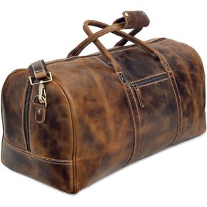 Leather Travel Duffel Bags for Men and Women Full Grain Leather Overnight Weekend Leather Bags Sports Gym Duffle