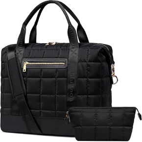 Bluboon Travel Tote Bag for Women Puffer Weekender Overnight Bag Large Duffle Bag for Travel with makeup bag