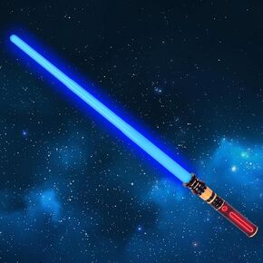 Light Sabers, Lightsaber for Kids with FX Sound, Expandable Light Up Saber for Cosplay Halloween Dress Up Parties Birthday Christmas (Red)