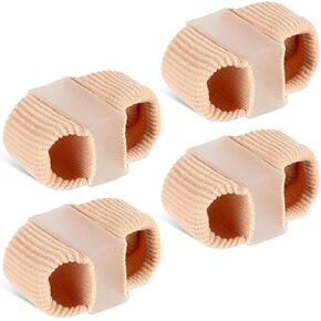 4 Pcs Bunion Toe Separators, Gel Toe Spacer Tube Corn Pads Bunion Corrector Soft Protectors Wraps Toe Cap for Blisters Calluses Hammer Toes