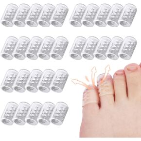 30 Pcs Silicone Gel Toe Covers, Anti-Friction Big Toe Protector Toe Sleeves Breathable Toe Caps and Toe Protectors for Women Men Toenails Protect Calluses Corns,Toe Guards