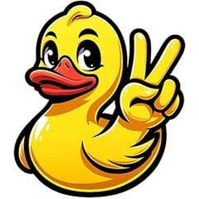 Duck Wave Sticker 4 Inch Duck Stickers, Duck Decal, Ducks for Jeeps, Duck Wave, Peace Decal, Rubber Duck Peace Sign, Waterproof, Durable, Great Adhesion Made in USA