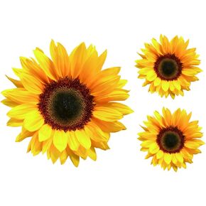 Sunflower Vinyl Car Sticker, Scratch Cover Yellow Flower Bumper Decal for Automotive, Motocycle, Home Decor