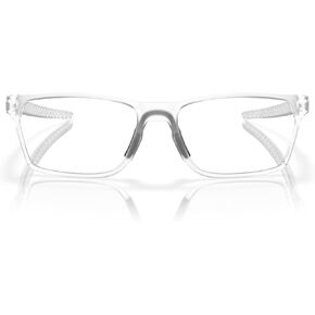 Oakley Men's OX8032 Hex Jector Rectangular Prescription Eyewear Frames, Matte Clear/Demo Lens, 57 mm