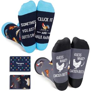 HAPPYPOP Chicken Gifts Ideas Socks - Chicken Socks for Women Men, Silly Funny Chicken Lover Gifts