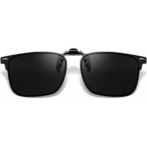UV Protection Clip-On Sunglasses: Polarized, Anti-Blue Light, Flip-Up Sun Shades -Fits Over Prescription Glasses in Saudi Arabia