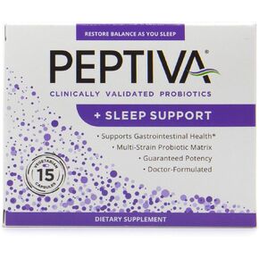 Peptiva 26 Billion CFU Probiotic and Sleep Support - Clinically Validated Multi-Strain Probiotic - Lactobacillus and Bifidobacterium, Melatonin