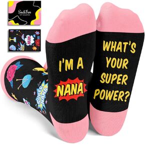 Funny Grandma Socks Granny Gifts, Mothers Day Gifts For Grandma, Nana Gifts From Grandkids Grandchildren, Birthday Gifts For Grandma