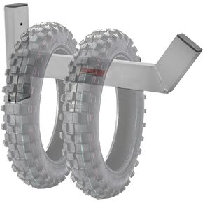 Extreme Max 5001.6629 Wall-Mount Aluminum Dirt Bike Tire Hook for Enclosed Race Trailer, Shop, Garage, Storage - Black