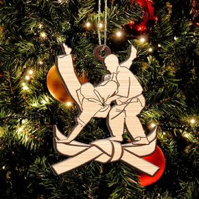 A Black Belt Is A White Belt Ornament, Keepsake Martial Arts Ornament, Karate Ornaments for Christmas Tree, Taekwondo, Jiu Jitsu Ornament, Judo Gifts, Sensei Gifts 1 Side Printing Flat Acrylic 3.5''