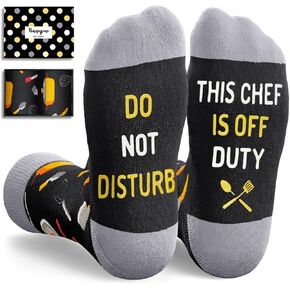 HAPPYPOP Chef Gifts for Men Women Baker, Cooking Gifts Baking Gifts, Pastry Gifts For Baker, Unisex Chef Socks Cooking Socks Baking Socks